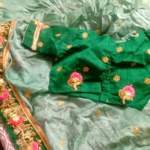 Moti work designer saree